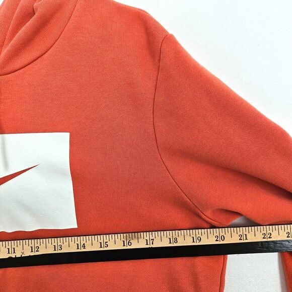 NIKE Hoodie Girls LARGE or Womens SMALL Dark Orange Peach Swoosh Logo - Picture 11 of 12
